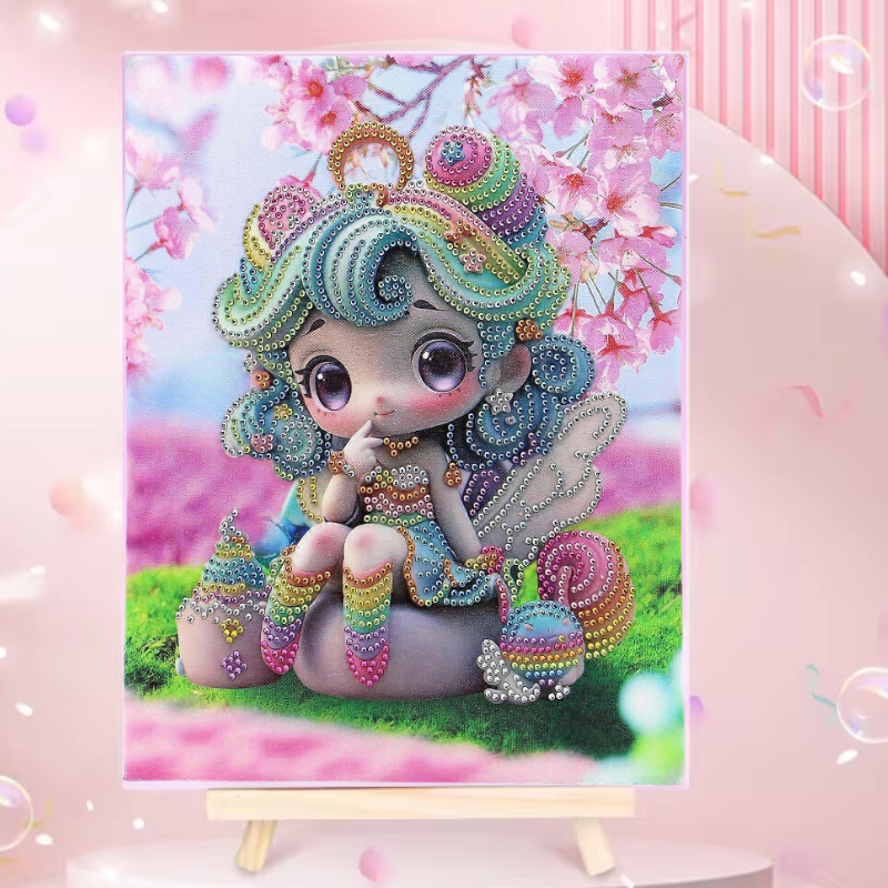 Broderie diamant sur châssis - Princesses