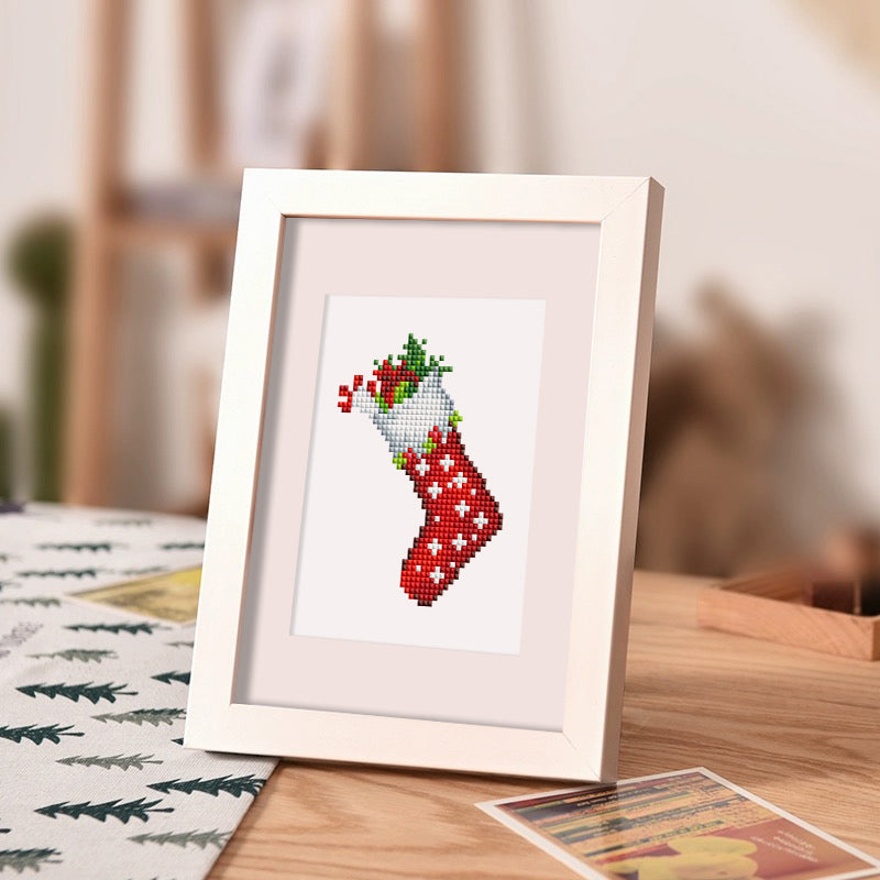 Mini broderie diamant x6 - Éléments Noël