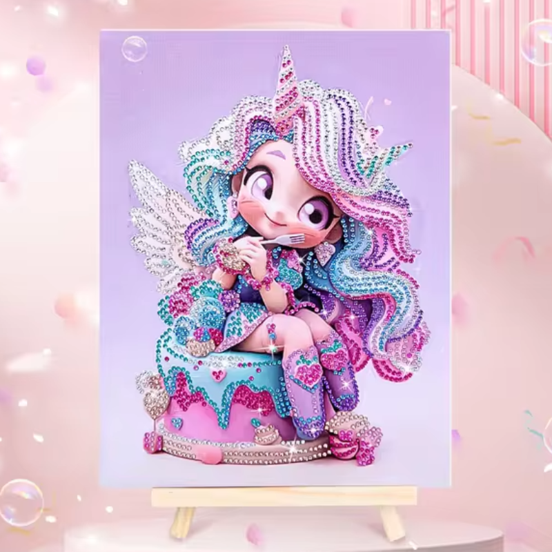 Broderie diamant sur châssis - Princesses