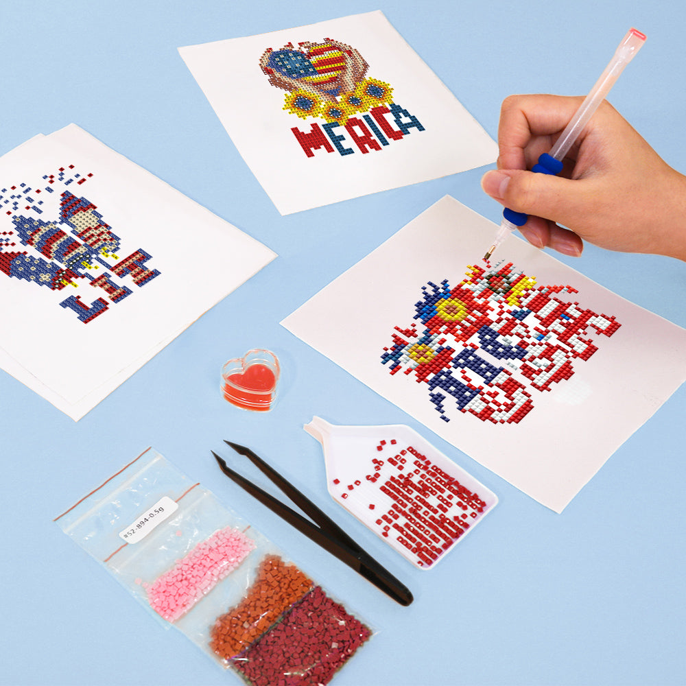 Mini broderie diamant x4 - USA