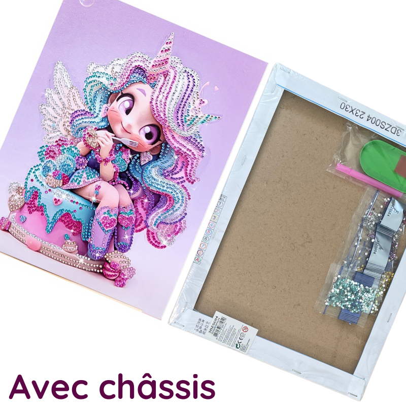 Broderie diamant sur châssis - Princesses