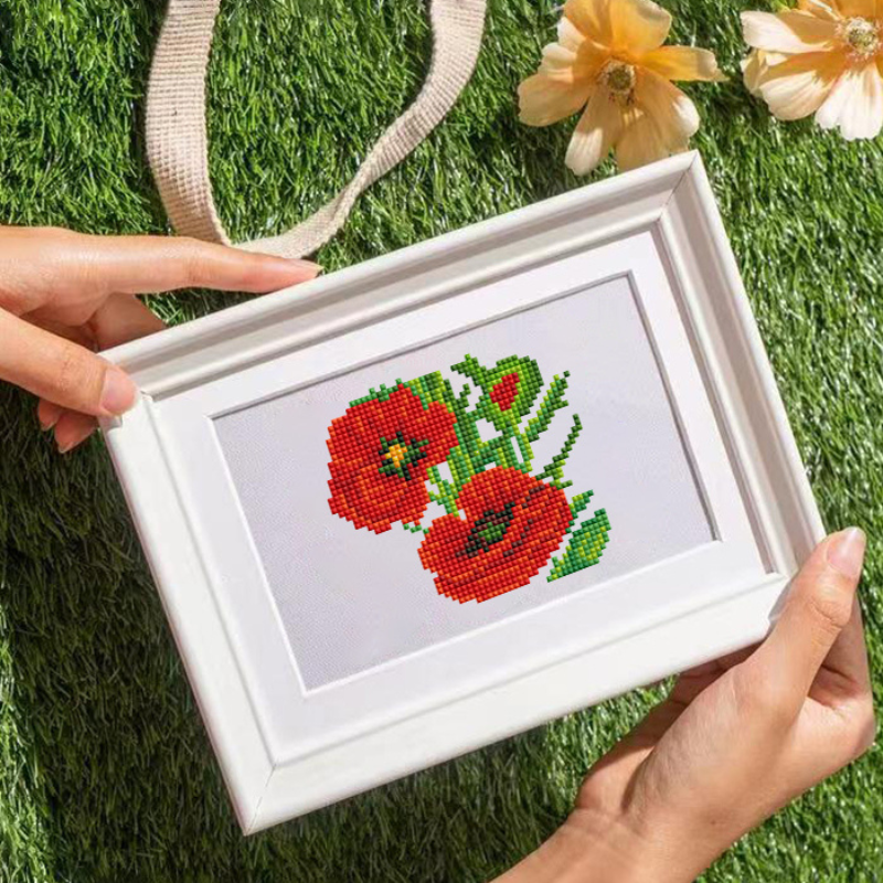 Mini broderie diamant x12 - Fleurs