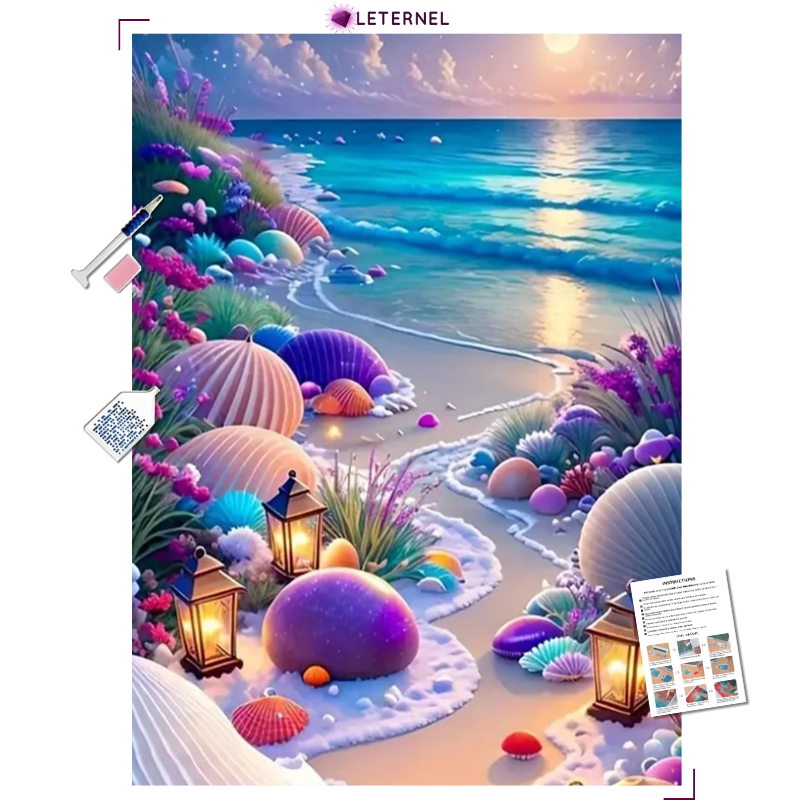 Broderie Diamant - Allée coquillages