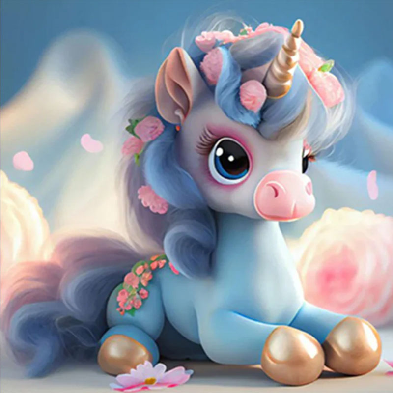 Broderie Diamant - Animé licorne