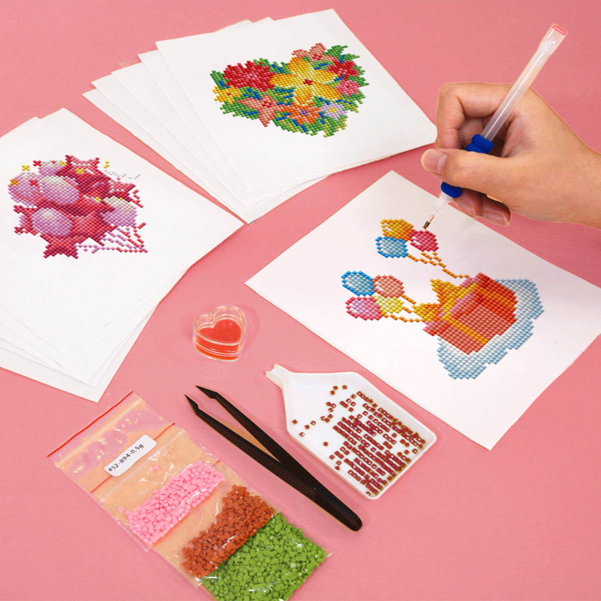 Mini broderie diamant x12 - Anniversaire