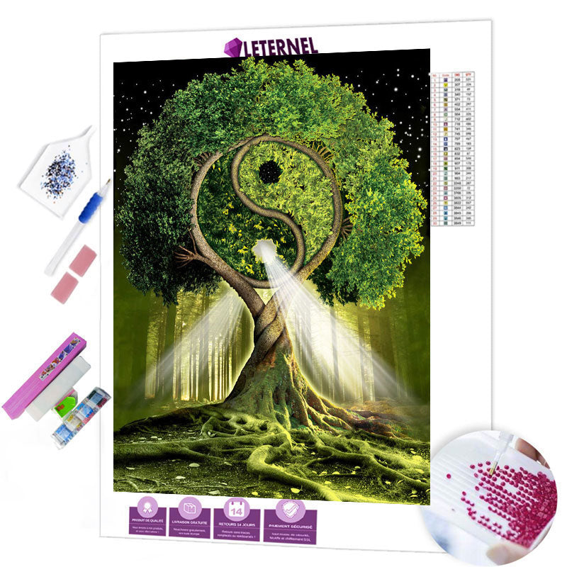 Broderie Diamant - Arbre de paix