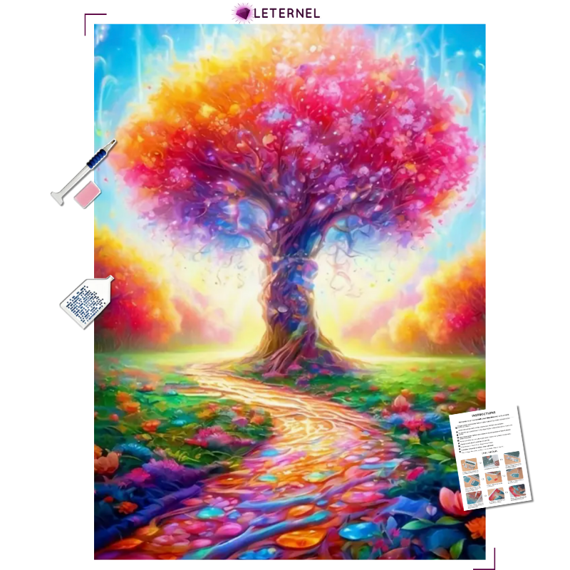 Broderie Diamant - Arbre féerique