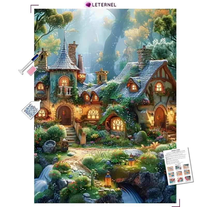 Broderie Diamant - Auberge lutins