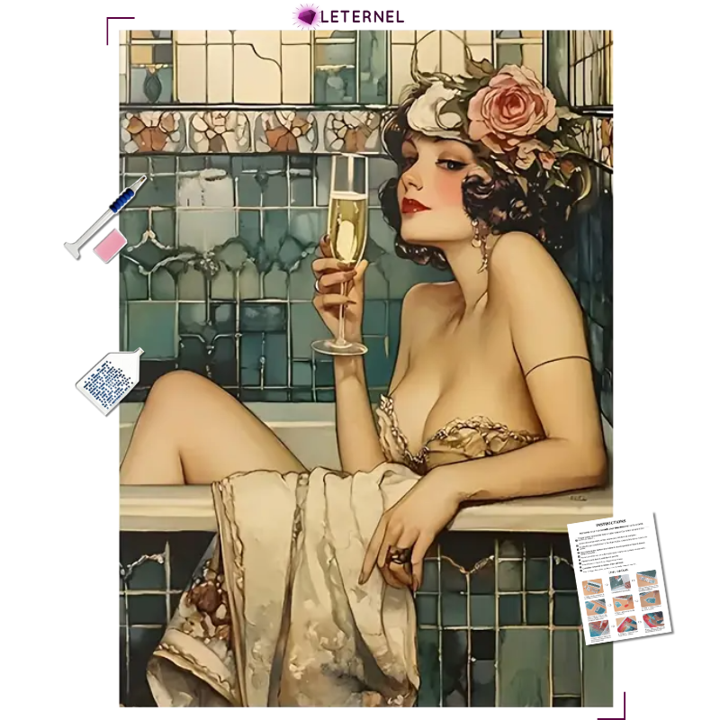 Broderie Diamant - Bain diva