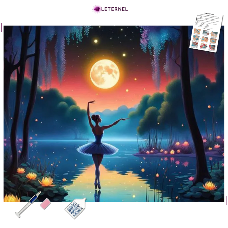 Broderie Diamant - Ballerine lune