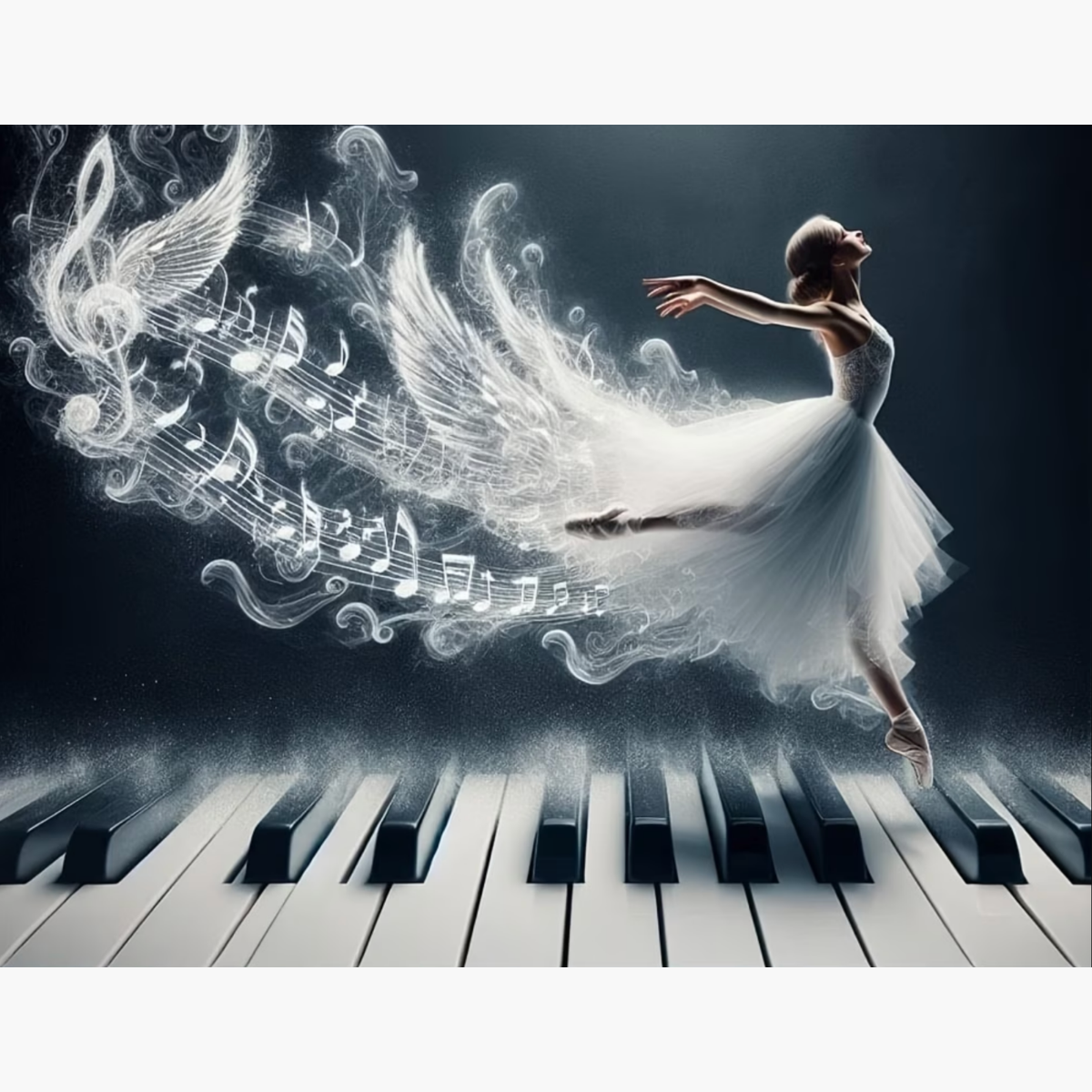 Broderie Diamant - Ballerine piano