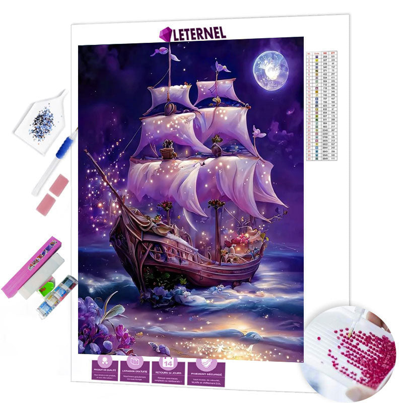 Broderie Diamant - Bateau ensorcelé
