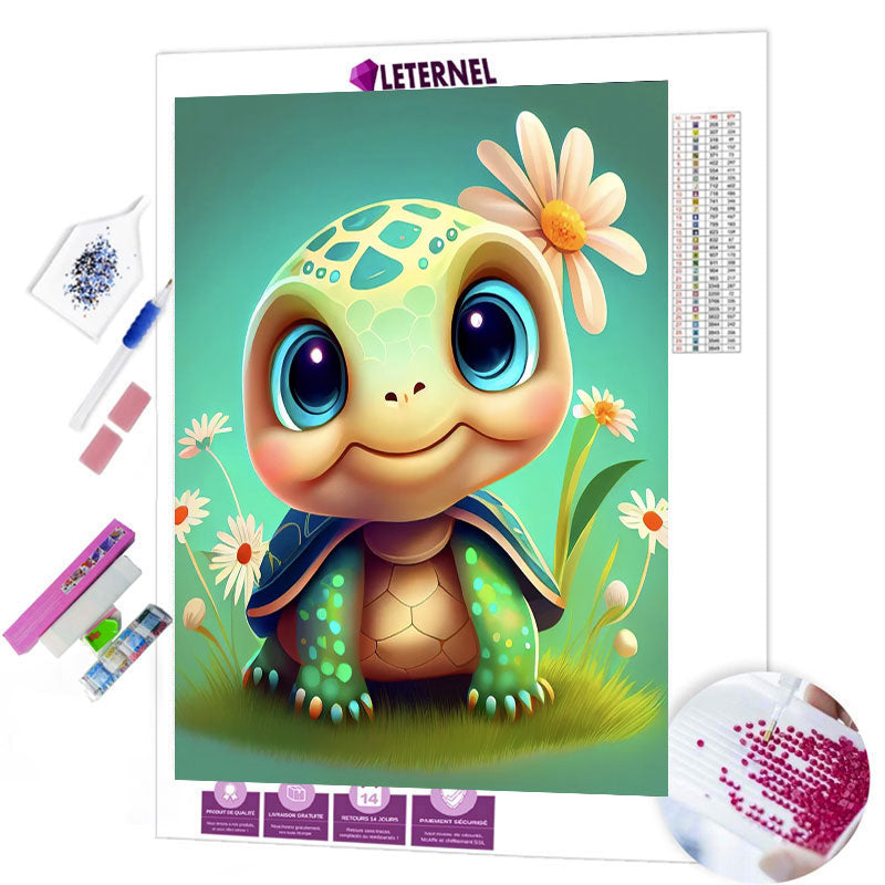 Broderie Diamant - Bébé tortue
