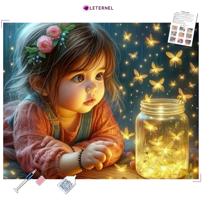 Broderie Diamant - Bocaux papillons