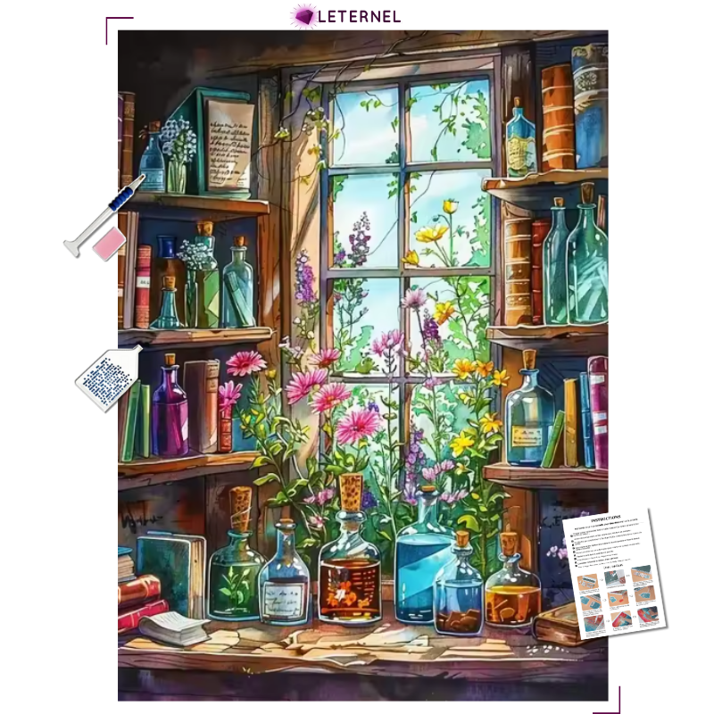 Broderie Diamant - Botaniste