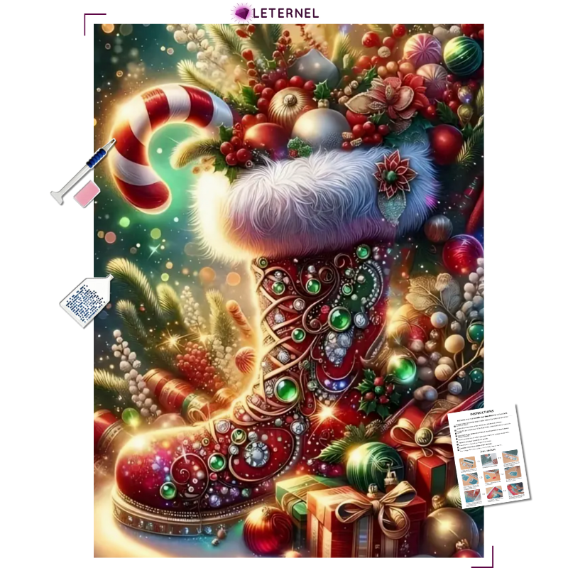 Broderie Diamant - Botte de Noël