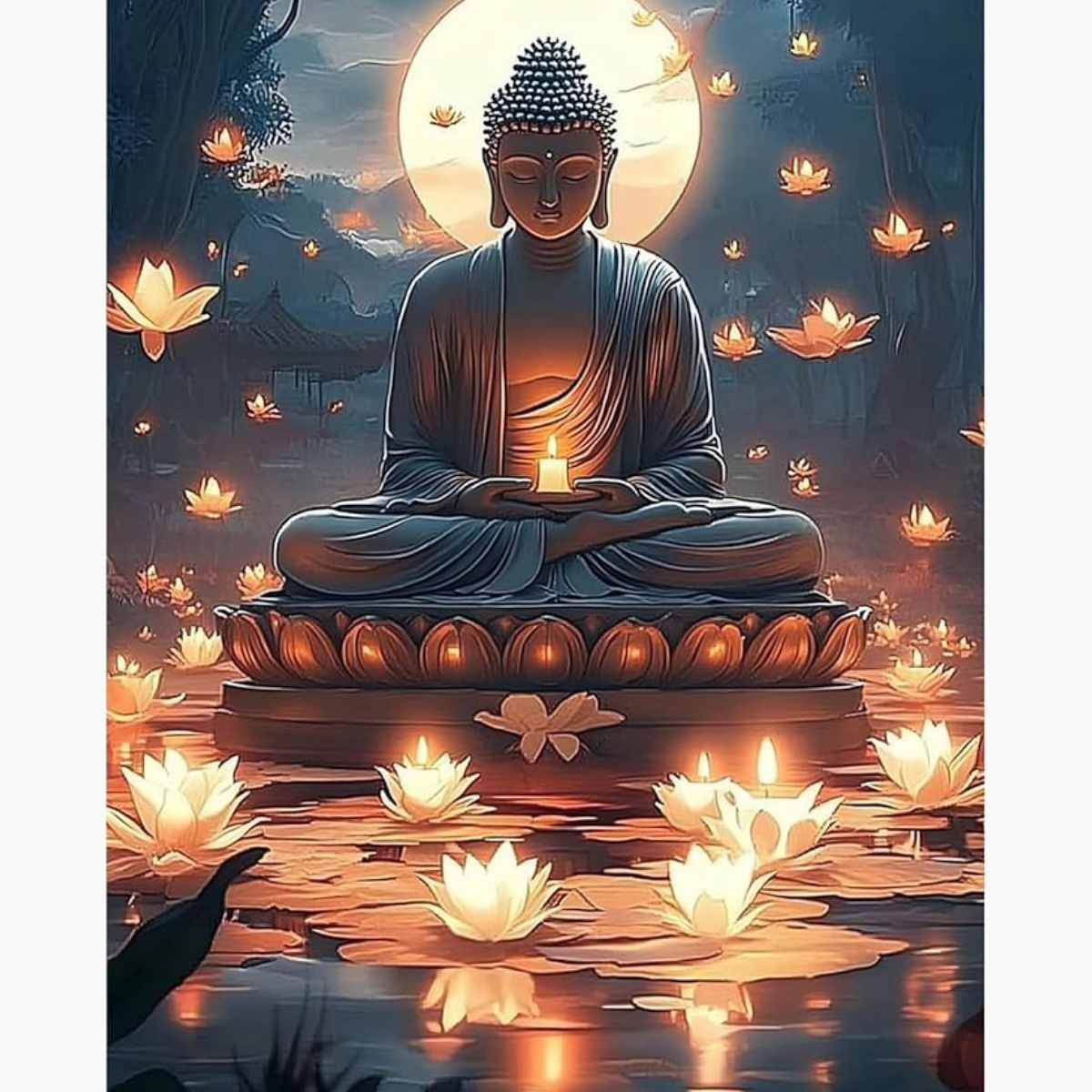 Broderie Diamant - Bouddha emblématique