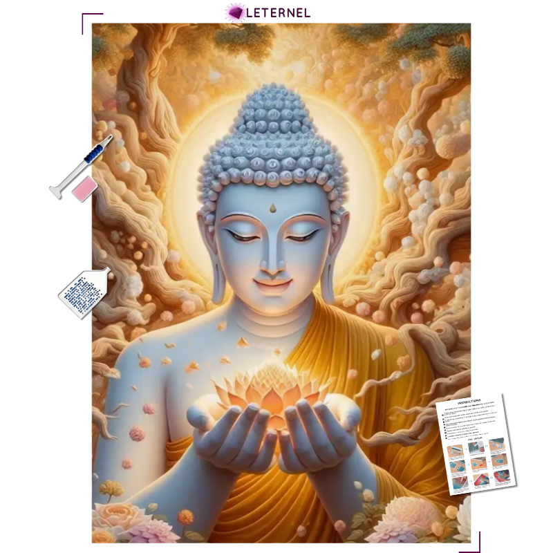 Broderie Diamant - Bouddha lumineux