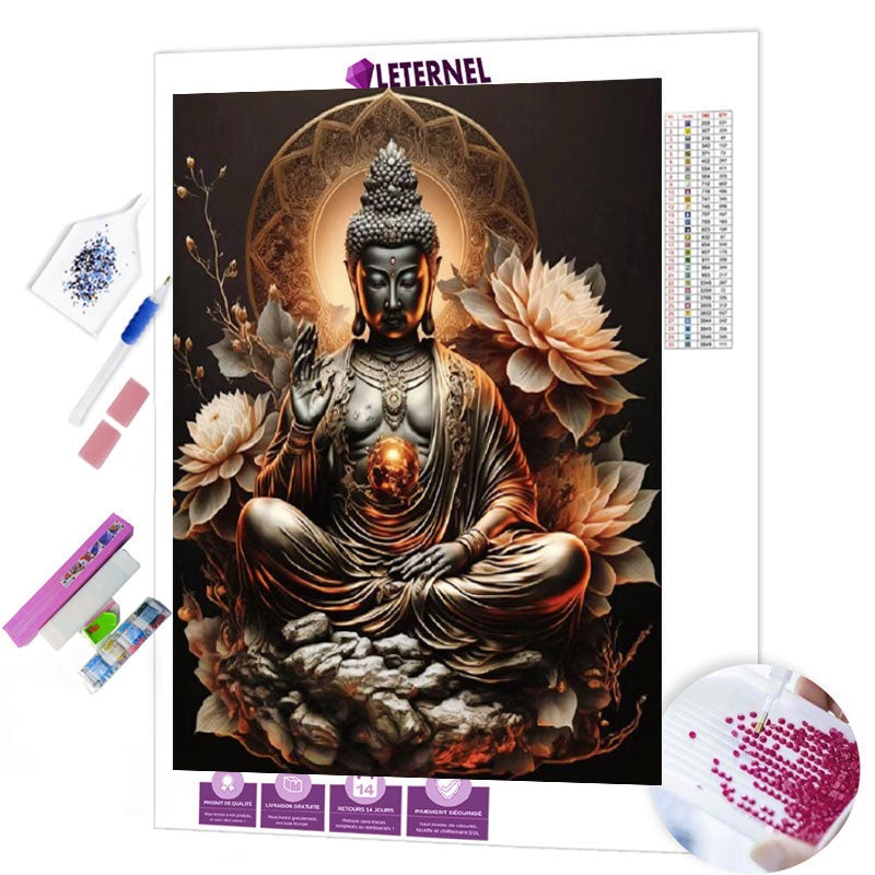 Broderie Diamant - Bouddha recueillement