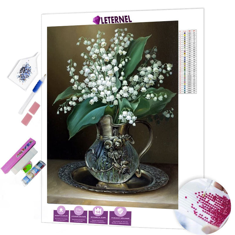 Broderie Diamant - Bouquet muguet
