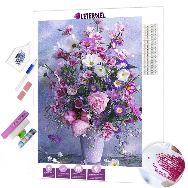 Broderie Diamant - Bouquet de fleurs