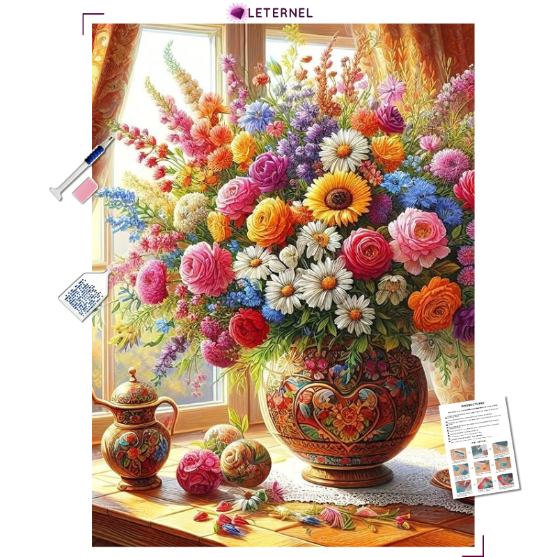 Broderie Diamant - Bouquet grandiose