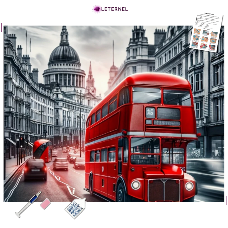 Broderie Diamant - Bus Londres