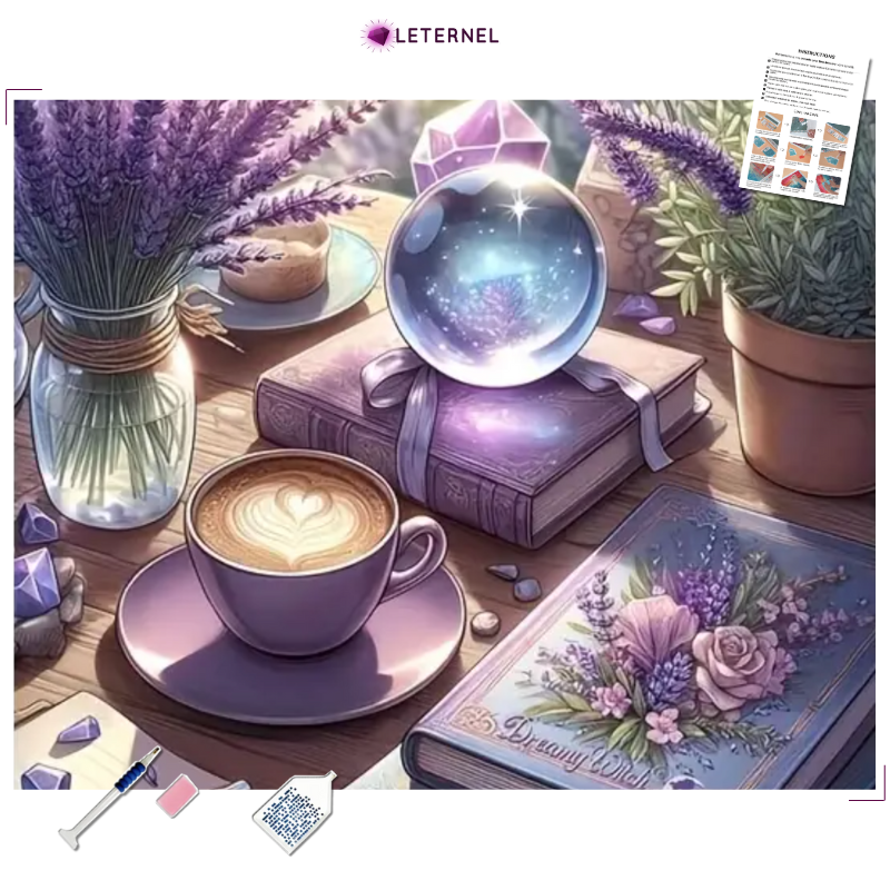 Broderie Diamant - Café lavandes