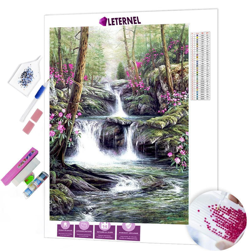 Broderie Diamant - Cascade apaisante