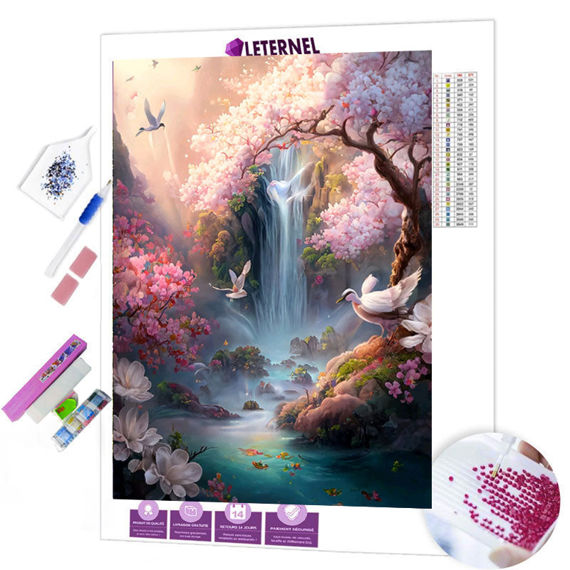 Broderie Diamant - Cascade secrète
