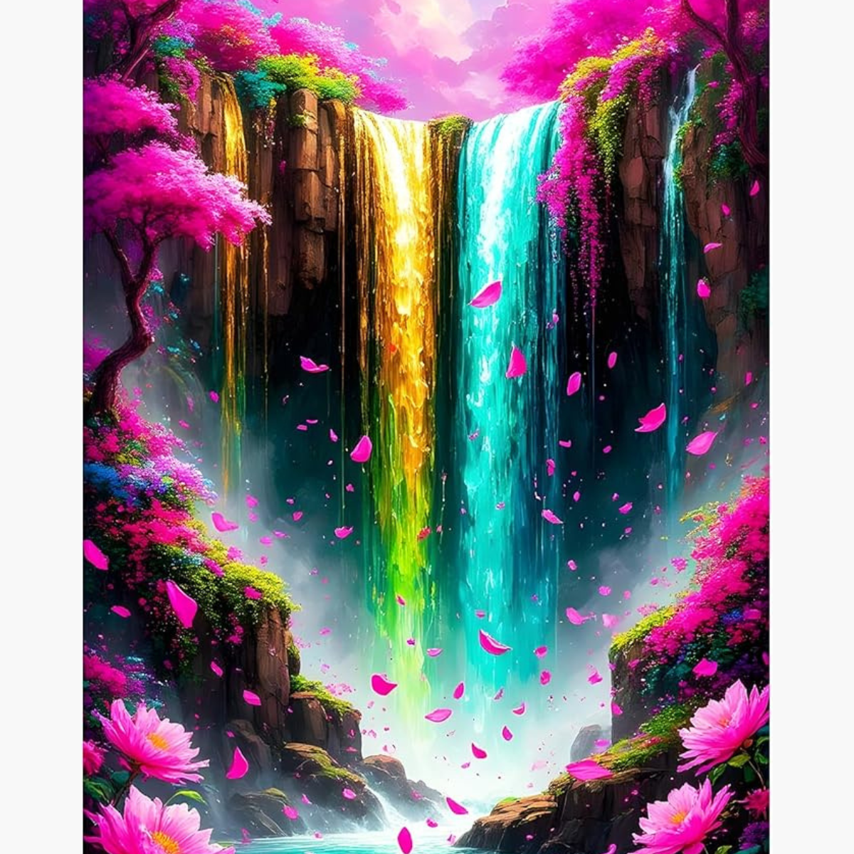 Broderie Diamant - Cascade fluo