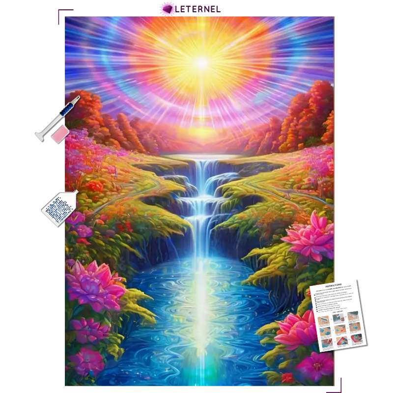 Broderie Diamant - Cascade scintillante