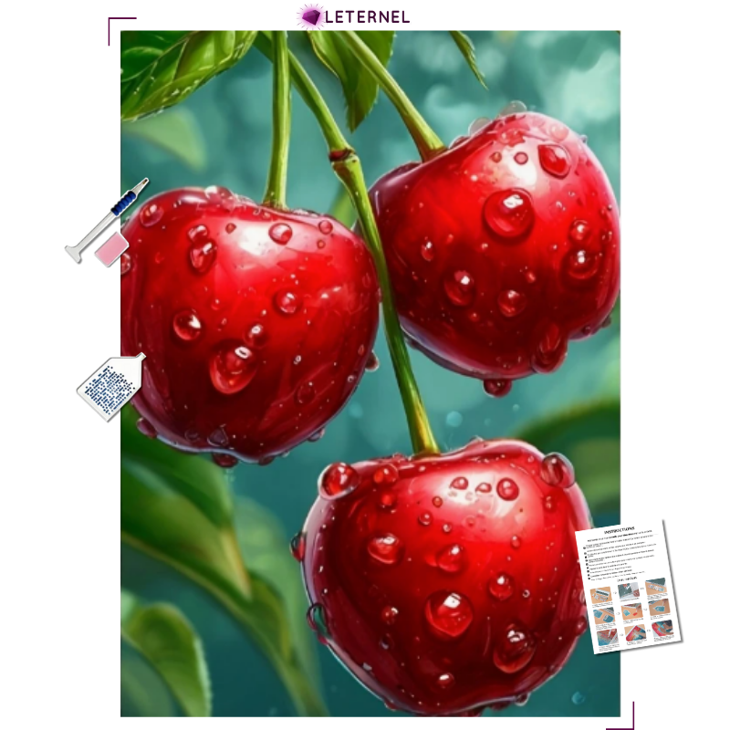 Broderie Diamant - Cerises