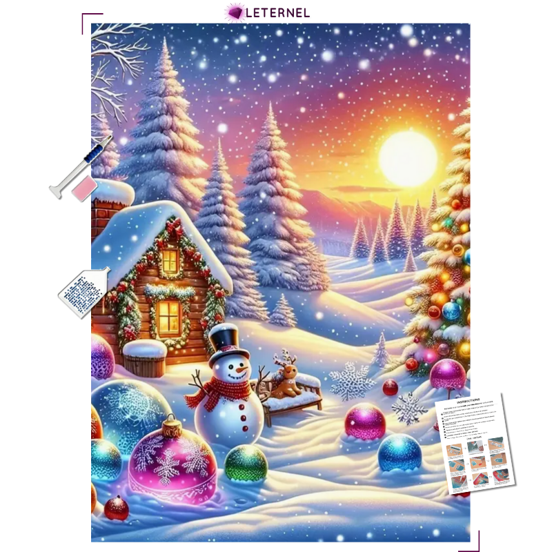Broderie Diamant - Chalet de Noël