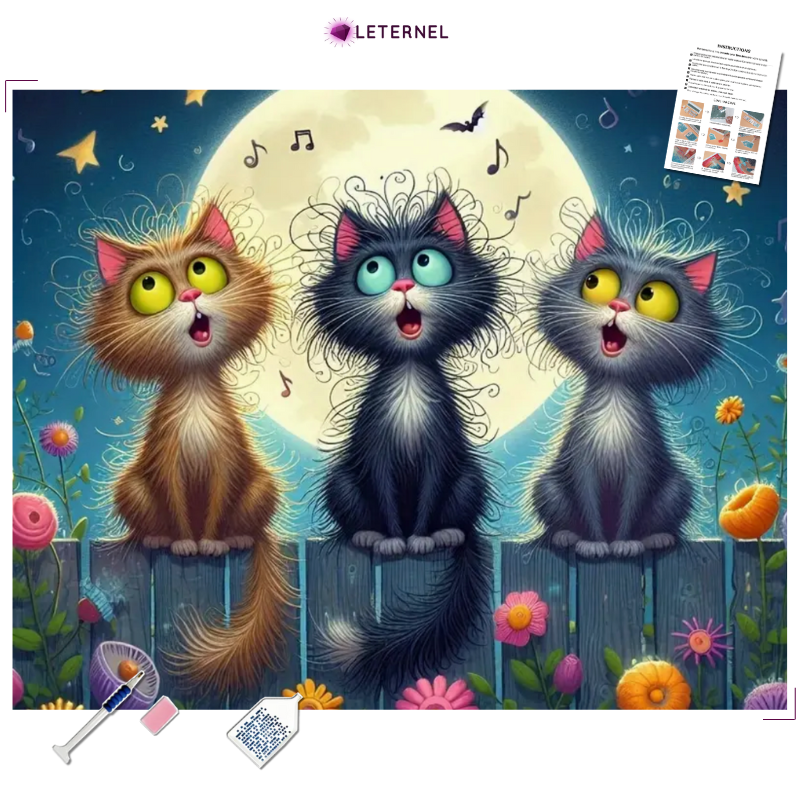 Broderie Diamant - Chanson chatons