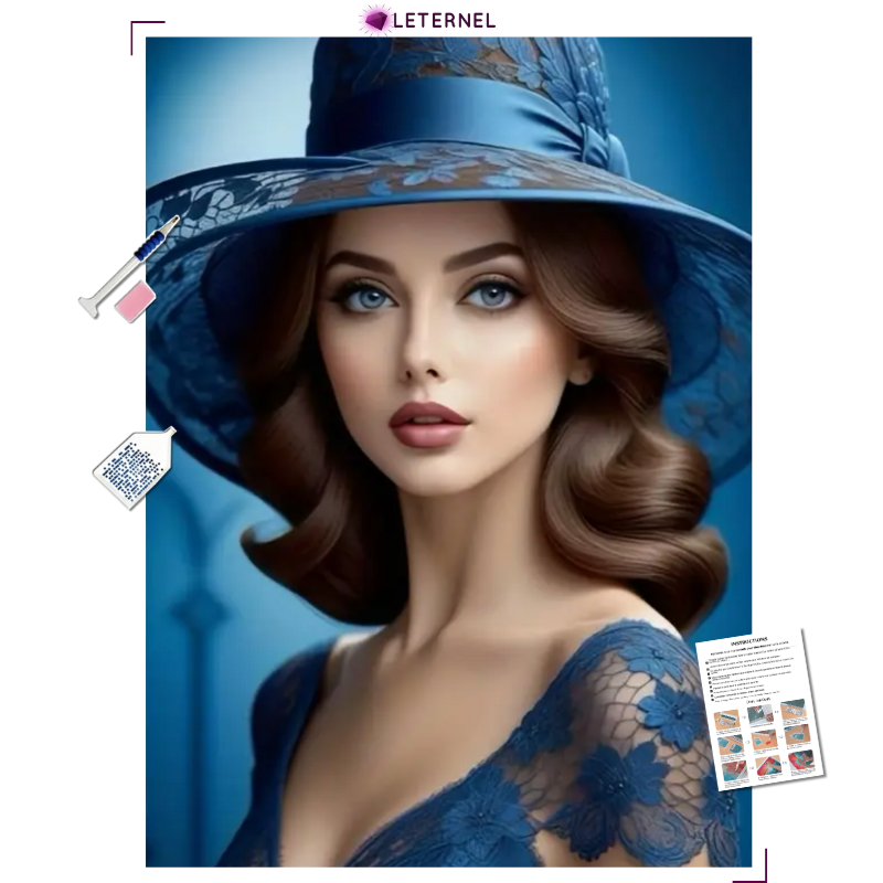 Broderie Diamant - Chapeau Bleu