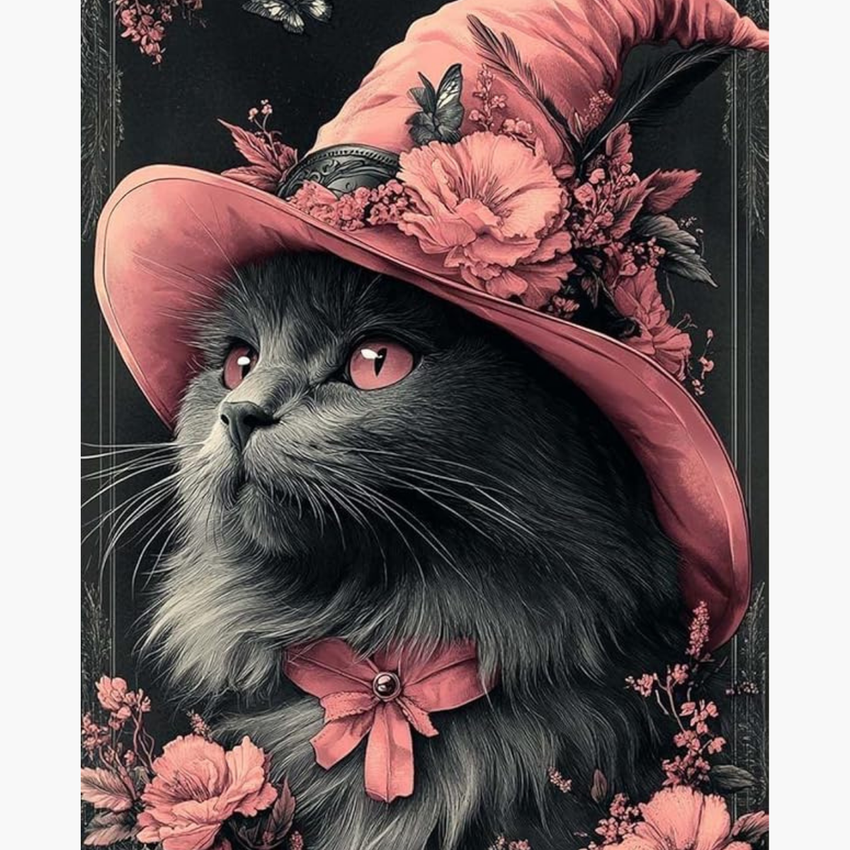 Broderie Diamant - Chat sorcier