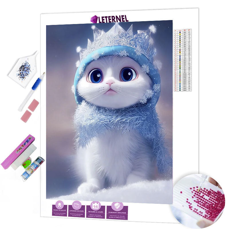 Broderie Diamant - Reine chaton des neiges