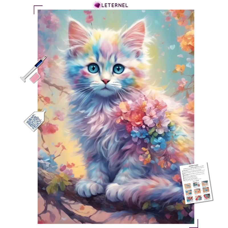 Broderie Diamant - Chaton floral