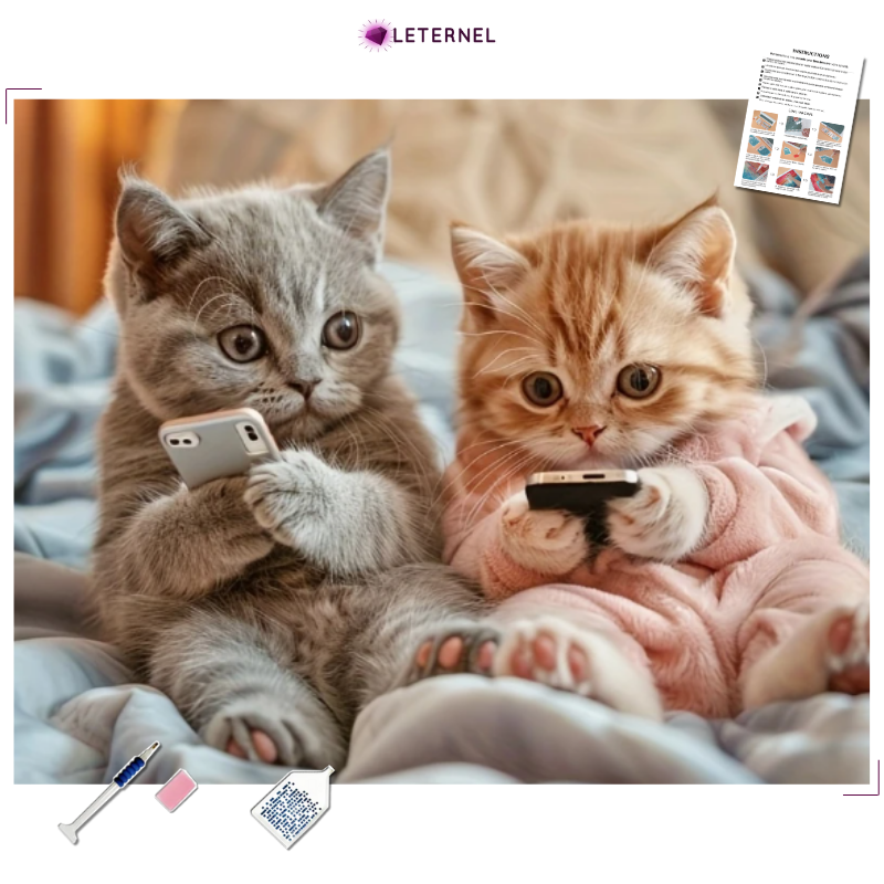 Broderie Diamant - Chats smartphone