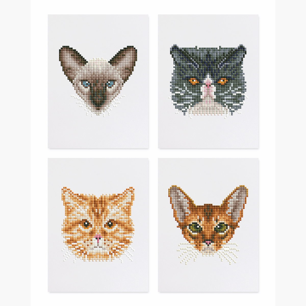 Kit Diamond Painting – Mini broderie diamant x4 - Chats | LETERNEL