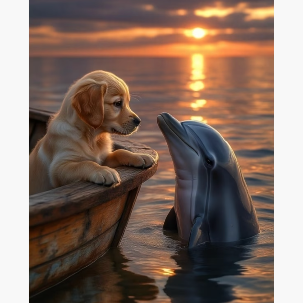 Broderie Diamant - Chien dauphin