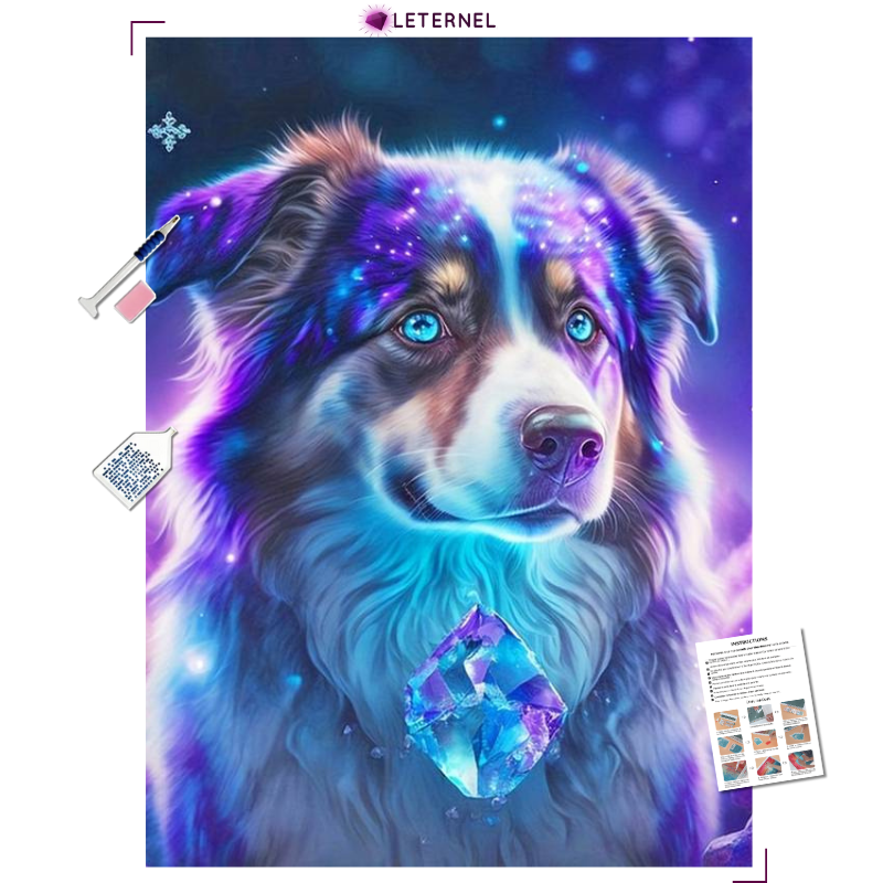 Broderie Diamant - Chien magique