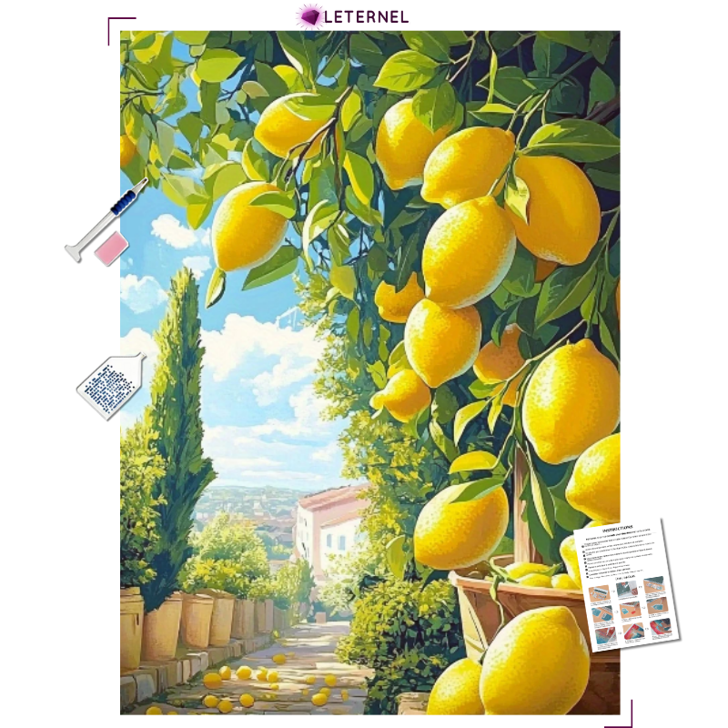 Broderie Diamant - Citronnier