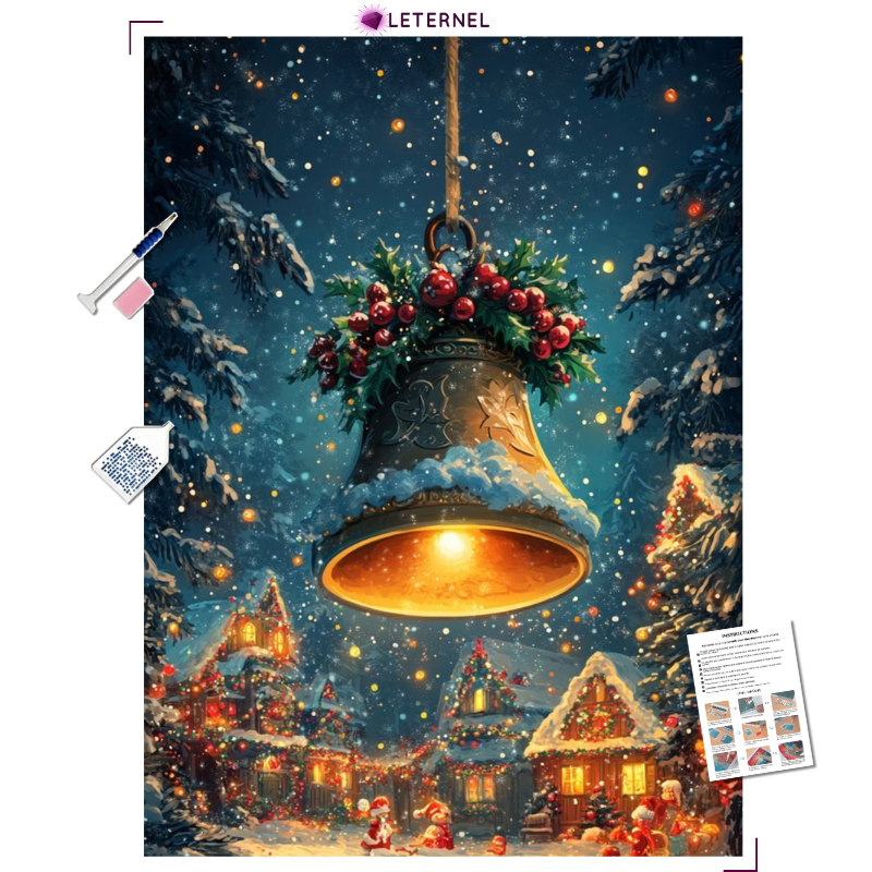 Broderie Diamant - Cloche de Noël