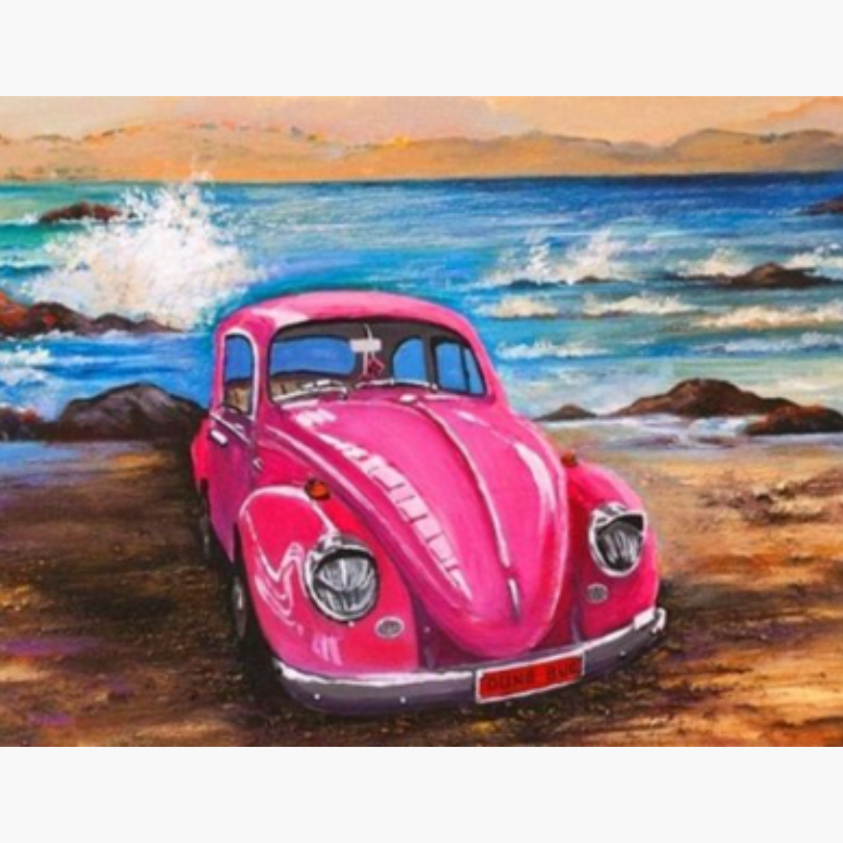 Broderie Diamant - Coccinelle plage