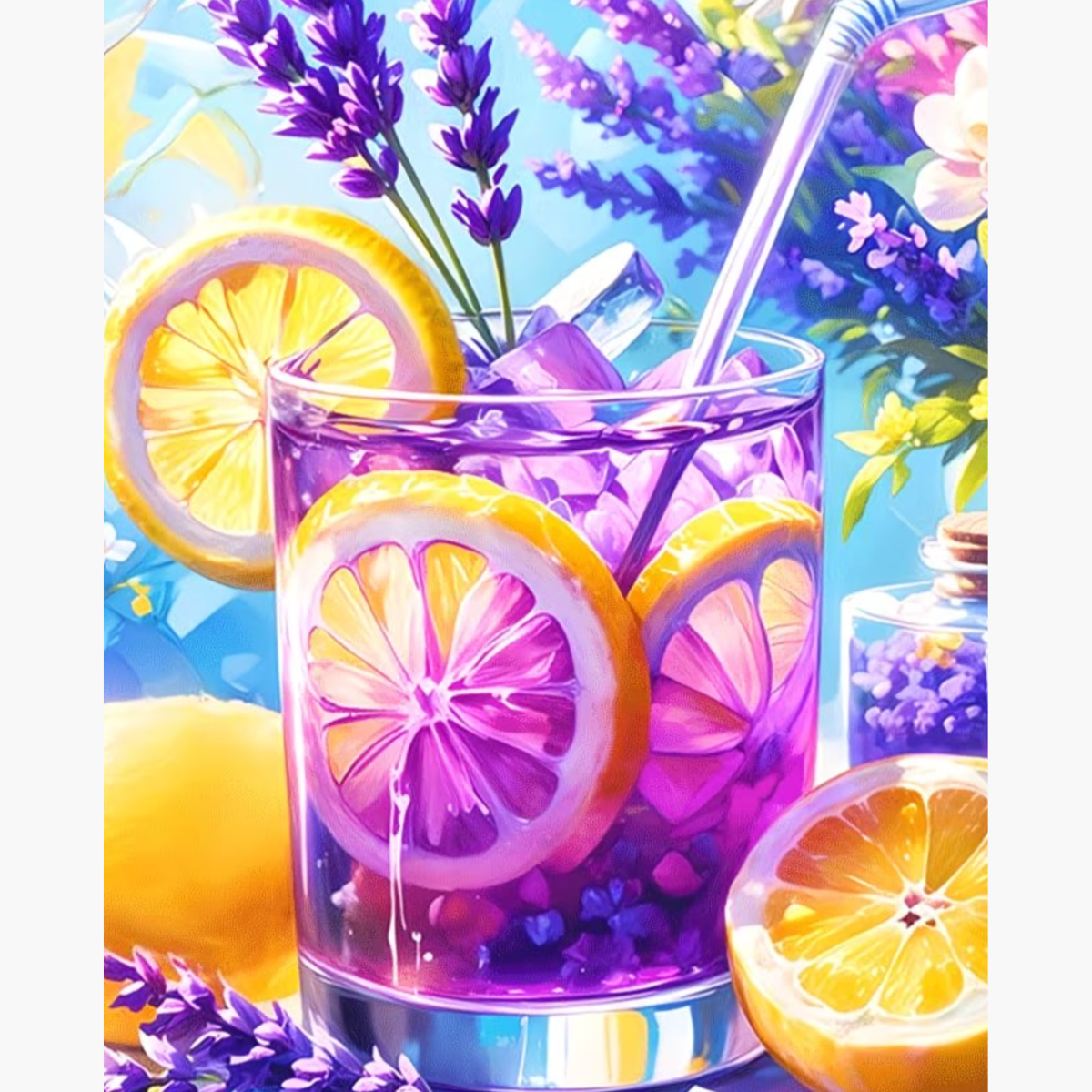 Broderie Diamant - Cocktail lavande