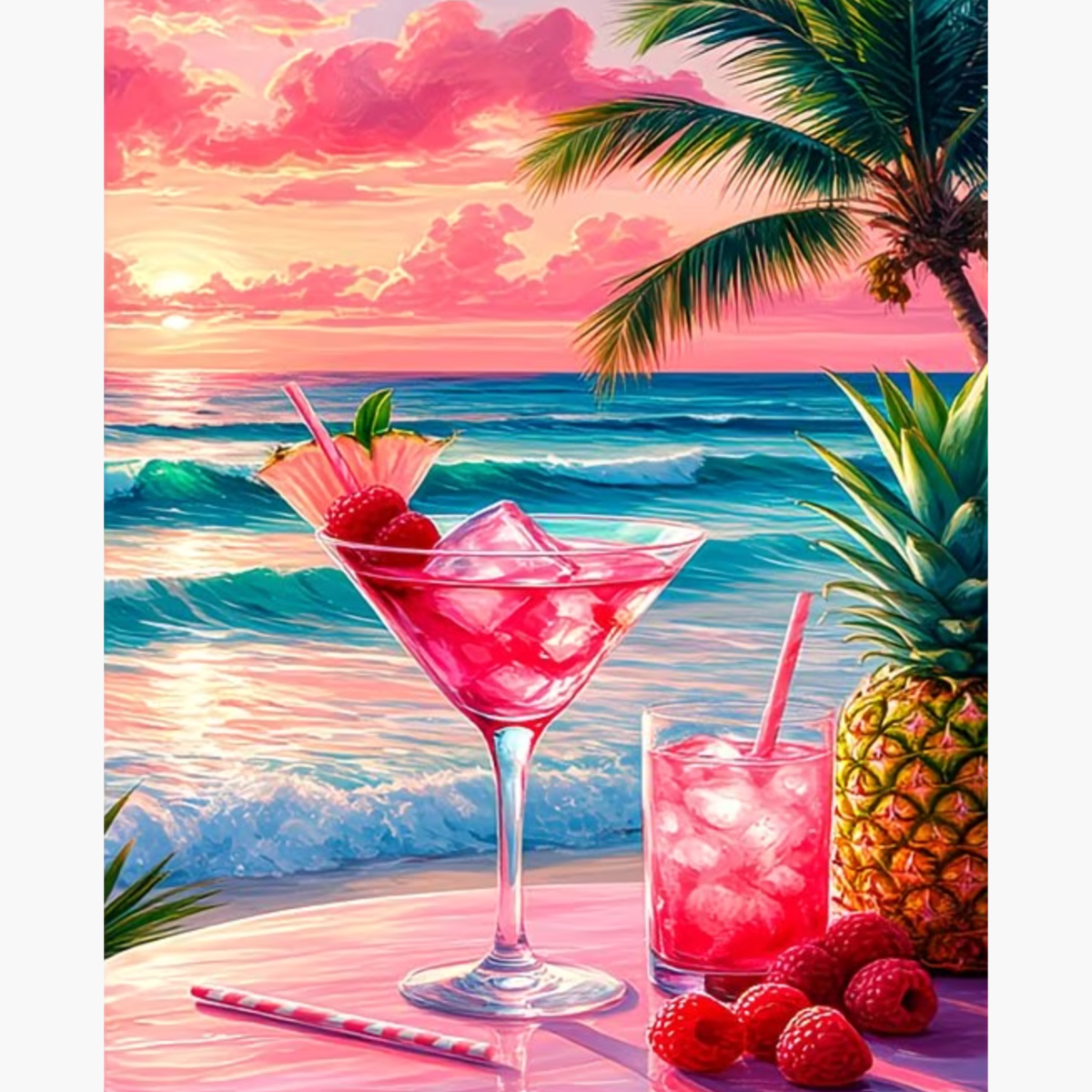 Broderie Diamant - Cocktail vacances