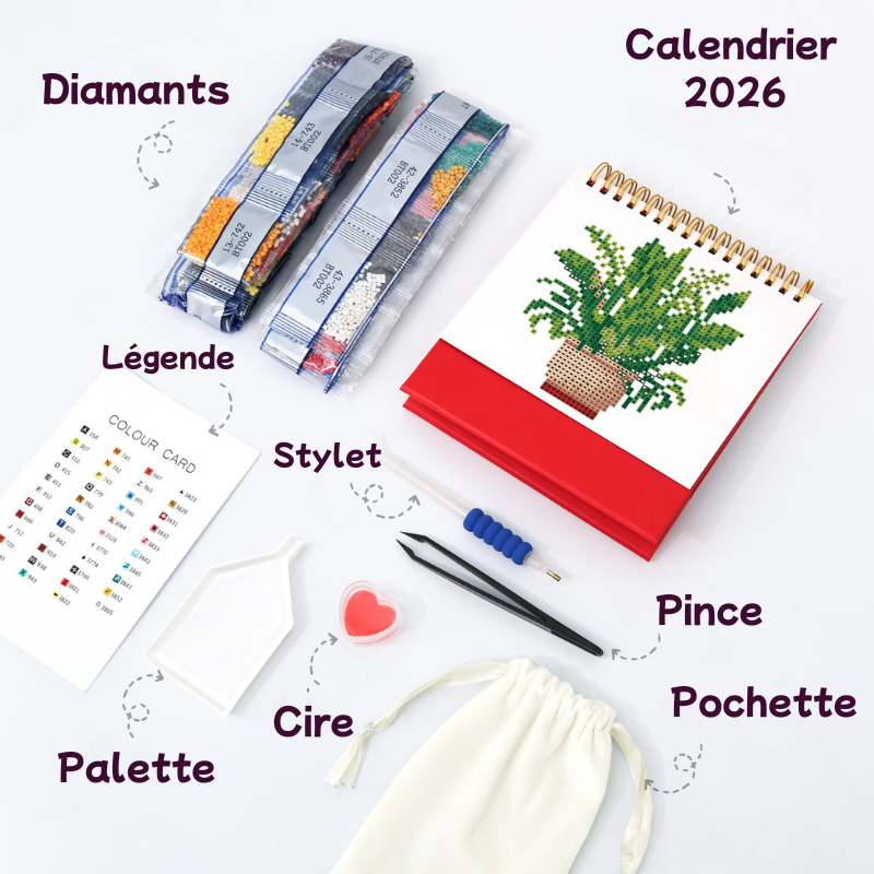 Calendrier Diamond Painting – Édition Plantes 2026