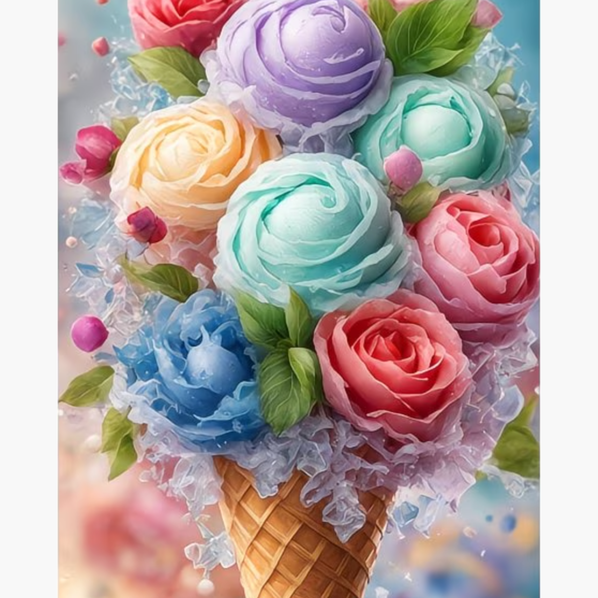 Broderie Diamant - Cornet de glace